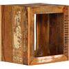 ROMHZKS Sgabello in legno massiccio, 40 x 30 x 40 cm, stile antico, tavolino da caffè con vano portaoggetti in legno riciclato per decorazione soggiorno