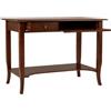 Mar.c.a. Design - Scrivania Ufficio per PC in Legno Noce Scuro, Stile Classico Arte Povera con Porta Computer Fisso, Cassetti e Piano Estraibile per Tastiera e Mouse - Made in Italy