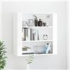 QZZCED Mobile a Parete,Armadi per stoviglie Armadio camera da letto Con scomparto Adatto a camere da letto, soggiorni, bagni, cucine, studi, ecc Bianco 80x33x80 cm in Legno Multistrato