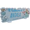PV Grafik® Centro Tavola Battesimo Bimbo Personalizzato, Centro Tavola confettata Battesimo Maschio, Allestimento Battesimo Nome per Confettata Personalizzato (P6)