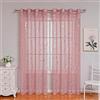 Surwin Trama di Marmo Tende per Interni, Tende a Vetro con Occhielli, 2 Pezzi Tende Camera da Letto, Tende Voile Semi Trasparenti, per Camera da Letto,Cucina,Soggiorno (140x260cm,Rosa)