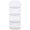 ClearFragrans Scaffale angolare a 4 livelli, da appendere, in piedi, per scale, per soggiorno, camera da letto, cucina, balcone, design industriale, bianco