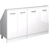 Vicco Set di mobili sottotetto Rion, Bianco lucido/Bianco