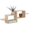 KUBUTKU Mensola da parete 35 x 95 x 18 cm, design Mordern per soggiorno, camera da letto, ufficio e cucina (Sonoma)