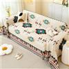 Hearda Coperta Copridivano, Stile Etnico Coperta per Divano Coperta Decorativa per Divano Reversibile Coperte Morbide da Divano con Nappa 1 2 3 4 Posti Coperta Divano (Stile Etnico,180x130cm)