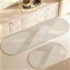 Hixingo Tappeto Cucina in Diatomite, Passatoia Cucina Antiscivolo Lavabile Ovale Tappeti da Cucina, Tappeto Runner Cucina Tappeto da Bagno Tappetino per Doccia (Triangolo,40x180cm)