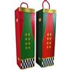 Generico Cassetta Portabottiglie in Legno, Caeetta Decorata Natalizia - Rettangolare, Scatola per Bottiglie di Vino Champagne, Regalo, Box in legno 37 x 11 x 10 cm