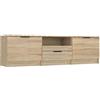 vidaXL Mobile porta TV, Rovere Sonoma, 140x35x40 cm, Legno ingegnerizzato, Supporto per TV fino a 60, Mobile con ripiani, Arredo soggiorno moderno, Sideboard