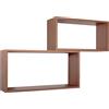 MODULARREDO | BIS RETTANGOLO BISLUNGO Set di 2 Mensole da Muro, Pensile Bagno, Mensola da Parete, 70x35 p20 cm e 60x30 p20 cm, Kit Tasselli Incluso, Ciliegio - Made in Italy