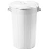 COSE DA CASA Bidone portarifiuti BIANCO con coperchio antirandagismo industriale 100 litri pattumiera CON MANICI giardino locali commerciali