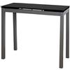 MOMMA HOME Tavolo da Cucina Allungabile - Modello Novi - Colore Nero/Argento - Materiale Vetro Temperato/Metallo - Misure 85/135 x 40 x 76 cm