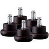 IDEALSEDIE DI GALIZIA MICHELE Kit Piedini per SEDIE da Ufficio E Sgabello GIREVOLI, Perno 11 E 10 MM, Kit da 5 Pezzi