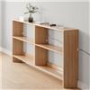 uofgcru Consolle Sottile Dietro Divano,Mobile Ingresso Corridoio,Tavolo Console Stretto Dietro Divano,Doppio ripiano,Risparmia spazio,per soggiorno,camera da letto e corridoio(Couleur bois - 150x15x86cm)