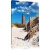 Pixxprint Bella Faro sulla Spiaggia Stampa su Tela 100x70 cm Artistica murale
