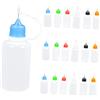 Angoily Flacone Applicatore Traslucido 30ml Punta ad Ago, 18 Pezzi | Dosaggio Fine per Colla Sottile e Resina, PE e Acciaio Inox, per Pittura Acrilica e Modellismo
