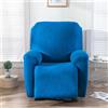 Surwin Copripoltrona Relax Reclinabile, Copripoltrona Elettrica Reclinabile Elasticizzato con Tasche Universale Copri Poltrona Elettrica Reclinabile con Braccioli (1 Posto,Semplice Blu)