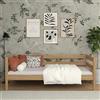 N-wood N01 Letto singolo 80x200, Divano Letto, Letto in legno massello, per Bambini e adulti, Struttura inclusa, Bordi arrotondati, Vernici di alta qualità ed ecologiche, Quercia naturale