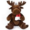 cosedacasa Renna peluches Grande Pupazzo con Sciarpa Rossa e Bianca h50 Decorazioni di Natale Idea Regalo Bambini Morbido