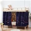 Treer Tenda Letto a Castello, Tenda da Letto Matrimoniale Panno Oscurante Antipolvere Tenda da Letto Oscuranti per Privacy in Traspirante per Tenda a Baldacchino (1.15x2M,Costellazione)