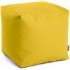 Avalon - Pouf Poggiapiedi CUBO Jazz, Puff Poggiapiedi Divano quadrato, Pouffe Imbottito in Similpelle Resistente e Antistrappo, Comodo e Impermeabile, Made in Italy(50cm-Giallo Limone)