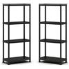 PALUPLUS 2 Scaffali portaoggetti in plastica a 4 Ripiani, Misura 60x30x135 cm, Montaggio Veloce, Scaffalature per Casa, Garage, Magazzino, Portata Max 80 kg -8055C