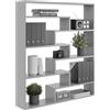 KUBUTKU Libreria grande da parete con 7 scomparti, 119 x 103 x 18 cm, REGAL-17