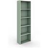 Generico Libreria colonna 4 ripiani design moderno colore verde salvia per soggiorno studio camera dimensioni 50 x 22,8 x 157,4 cm