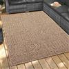 CARPETIA Tappeto da esterno In- & Outdoor 140x200 cm effetto sisal naturale beige marrone per giardino terrazza balcone cucina