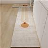 Hixingo Tappeto Cucina in Diatomite, Passatoia Cucina Antiscivolo Lavabile Tappeti da Cucina, Linee Geometriche Tappeto da Cucina Tappeto da Bagno Tappetino per Doccia (50x150cm,Arancione Rotondo)