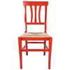 Sedam Srl Sedia Arte Povera, Qualità TOP, varie sedute e colorazioni (Rosso, Paglia)