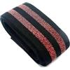Risdany 5 Metri di Spessore 40 mm di Elastico a Strisce, Nastro Elastico in Poliestere Piatto, Accessori per Cucire Cinturino per Gonna,2 Vino Rosso Nero, 40 mm