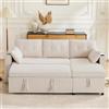 VIVCA Divano letto con funzione sleep, divano a forma di L, design moderno, mobili imbottiti, divano, poltrona lounge con spazio di archiviazione, con porta bevande, divano letto, soggiorno e destra