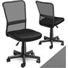 tectake® Sedia da Ufficio e Gaming Ergonomica, Sedia Studio Schienale alto senza Poggiatesta, Seduta da Scrivania Senza Braccioli, Max 100 kg, Regolabile in Altezza, Arredo Casa e Ufficio - Nero