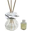 DLM Bomboniere DLM34173 (Kit 6 Pezzi) Profumatore Tondo in Vetro con Rosa Fiore Diffusore per Ambienti Profumo Battesimo Comunione Matrimonio bomboniera