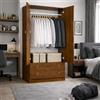 Linea Azzurra Armadio Camera da Letto con 2 Ante, 2 Cassetti Ripiani e Asta Appendiabiti 180x90x60 cm Armadio con Guardaroba Made in Italy
