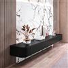 XDXINY Supporto TV in Legno Massello - Sospeso per Soggiorno e Casa - Tavolino TV in diverse Dimensioni (Nero, 200 x 20 x 24 cm)
