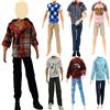 Lance Home Vestiti per Ken,Lance Home 5 Set Moda Fatto a Mano Abbigliamento Casual Costume Cappotto invernale Pantaloni Vestiti a maniche lunghe per Fidanzato di 32cm Bambole Stili Casuali
