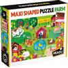 Headu Maxi Shaped Puzzle Farm 19 Grandi Pezzi e 6 Grandi Sagome Mu29556 Puzzle Educativi per Bambini età 2+ Made in Italy