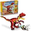 LEGO Creator 3 in 1 Feroce Dinosauro Giocattolo - Figure di Velociraptor, Stegosauro o Pterosauro con Elementi Scheletro e Denti Affilati - Regalo di Compleanno per Bambini e Bambine da 8 Anni - 31379