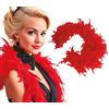 FIESTAS GUIRCA | Boa di Piume - Accessorio per Costume da Adulto - Ideale per Feste Anni '20, Carnevale, Halloween e Celebrazioni a Tema Cabaret Rosso