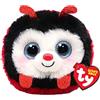 Ty Beanie Balls Izzy la Coccinella con gli Occhioni Azzurri Glitter, Animaletti di Peluche Morbidi e Tondi da Collezionare 8 cm T42535