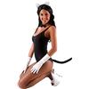 Carnival Toys Set travestimento da gattina composto da cerchietto, coda e papillon in tessuto nero. Il cerchietto ha due piccole orecchie triangolari, la coda ha un comodo elastico per indossarla alla cintura, mentre il papillon ha un morbido elastico …