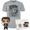 Funko Pop! & Tee: Harry Potter - Flocked - Small - (S) - T-Shirt, Maglietta Vestiti a Maniche Corte con Figura in Vinile da Collezione - Idea Regalo Giocattoli per gli Adulti Uomini e Donne
