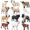 JOKFEICE Figure di Animali 12 pcs Realistico Plastica Pecore Figurine Set Comprende Pecora dello Shropshire ecc. di Apprendimento Giocattoli Educativi, Regalo di Compleanno per I Bambini