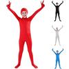 Generic Body per Halloween per ragazzi e ragazze, in spandex, elasticizzato, tinta unita, un pezzo, carino per festival, tuta intera per bambini, colore rosso