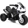 COSTWAY BMW Moto Cavalcabile per Bambini, Moto Giocattolo con Rotelle, Fari, Funzione Musica, Motocicletta a 3 Ruote, Regalo Perfetto per Bambini, 66 x 37 x 44,5 cm (Nero)