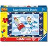 Ravensburger - Puzzle 3 Anni, Giant Floor Puzzle 24 Pezzi, George - Puzzle Bambini 3 Anni, Collezione George, Giochi Educativi e Divertenti, Idee Regalo