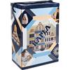 KAPLA - Inverno Barrel 200 assi colorate (azzurro, blu scuro e bianco), giocattolo di legno, set di costruzioni, da 2 anni...