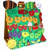 Generic Hungerer Bruco Interattivo Didattico in Feltro per Bambini 3+ Giocattolo Creativo di Ruolo