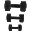 Garneck 3pezzi Mini Pesi per Fitness Manubri in Miniatura per Casa delle Bambole Attrezzatura Sportiva in Miniatura Decorazione per Palestra Realistica Nera